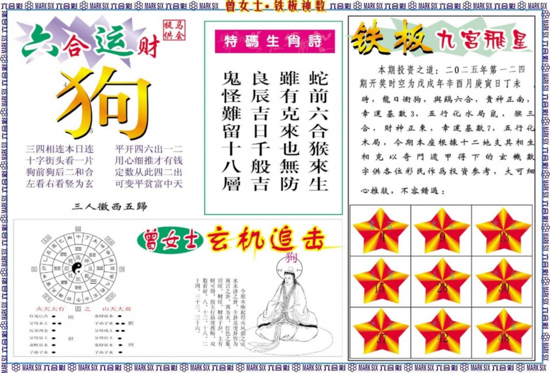 六合彩124期曾女士铁板神数B