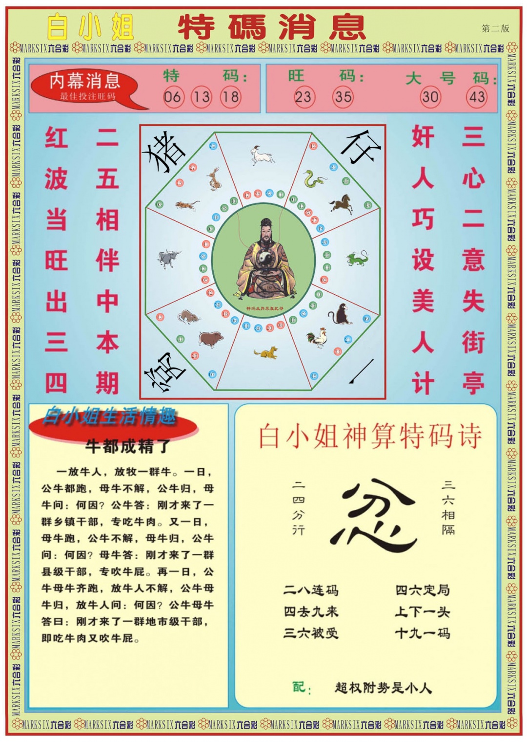 六合彩124期白小姐特码消息B