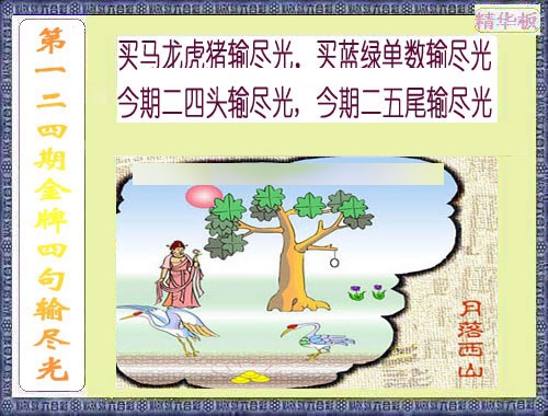 六合彩124期金牌四句输尽光