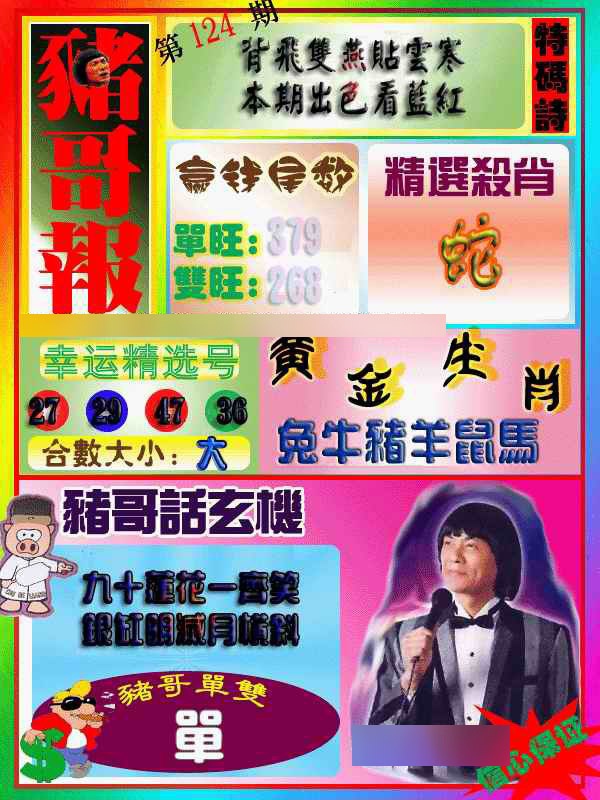 六合彩124期猪哥报