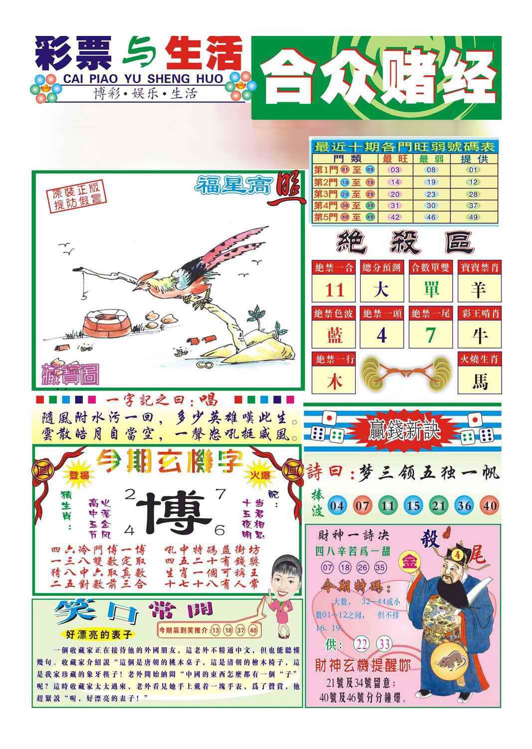 六合彩124期合众赌经A(新图)