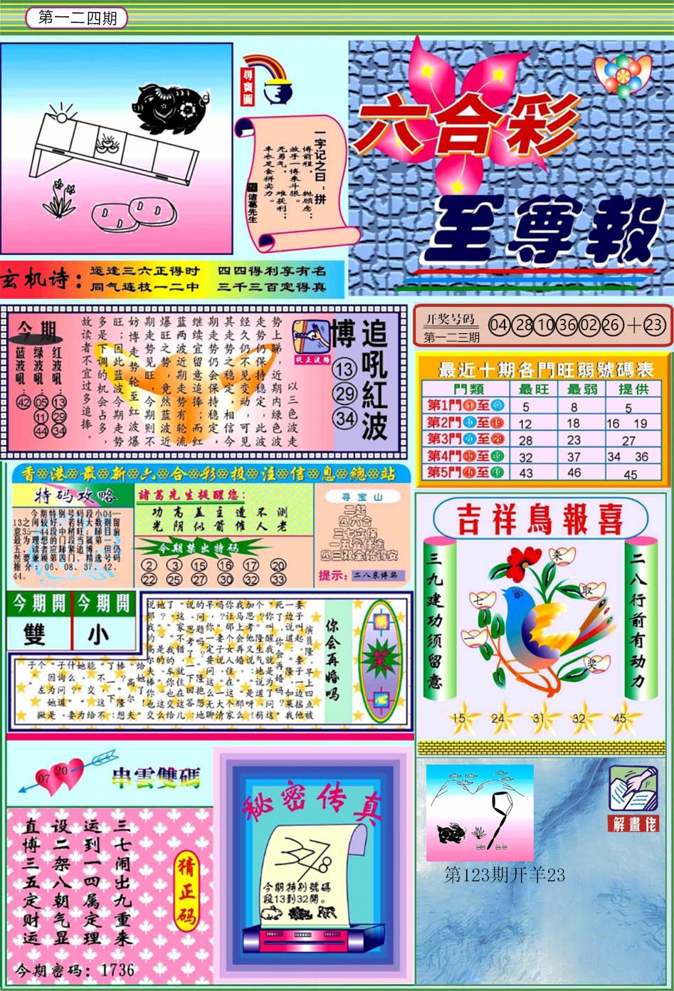 六合彩124期六合至尊