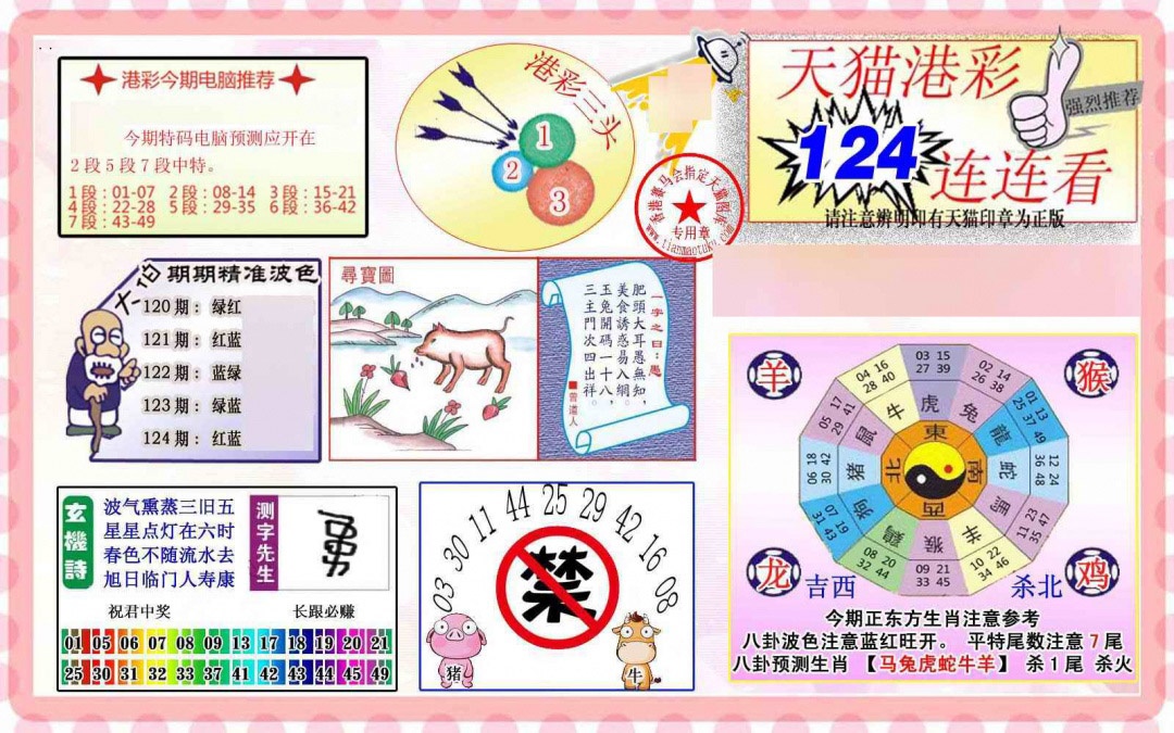 六合彩124期港彩连连中