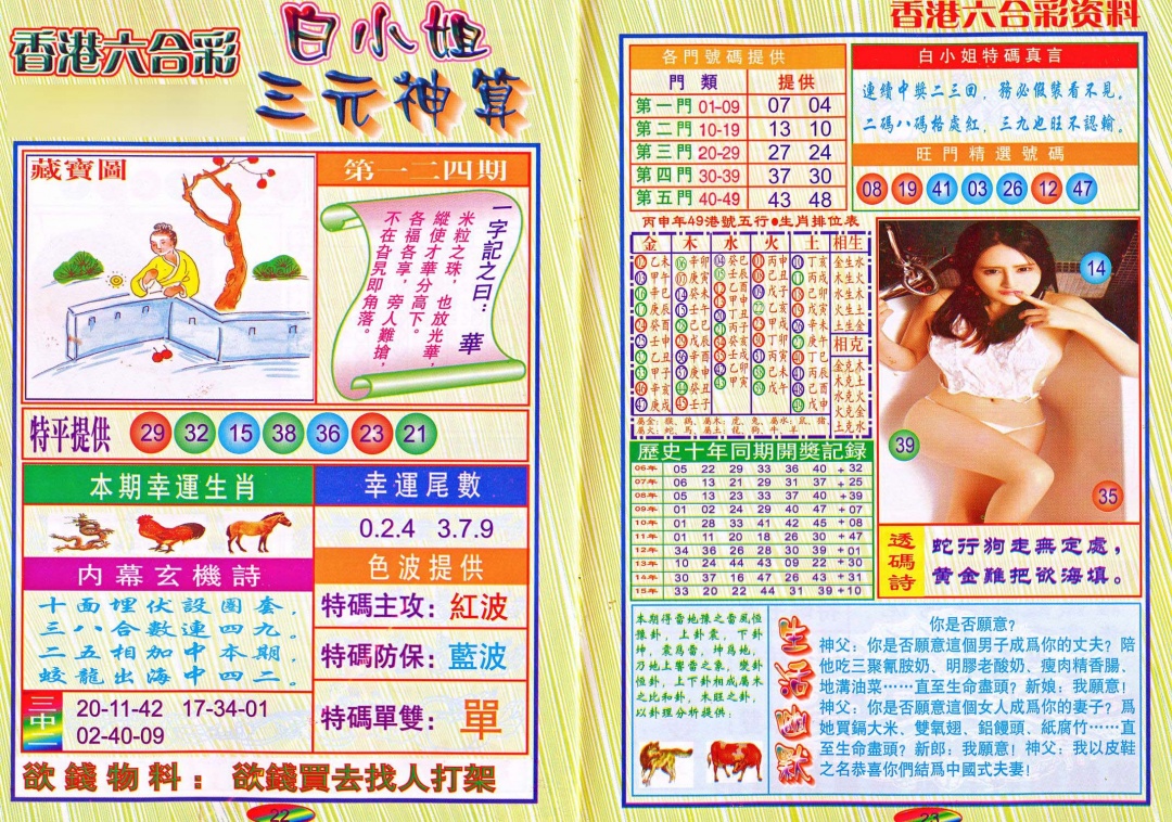 六合彩124期三元神算