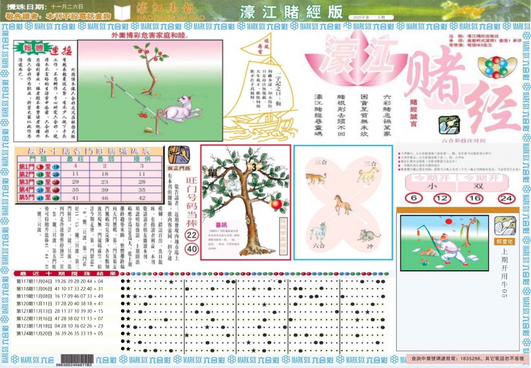 六合彩125期濠江赌经A