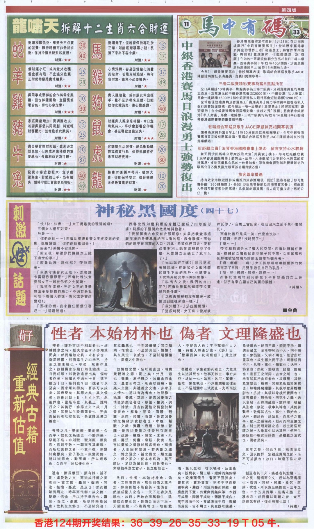 六合彩125期新报跑狗-2(背面)