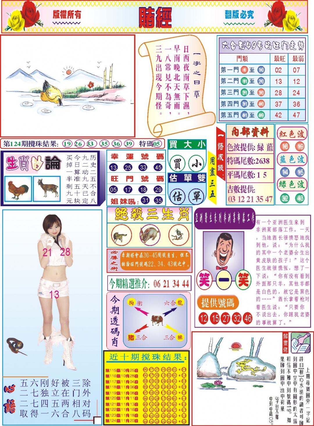 六合彩125期118赌经(新图)