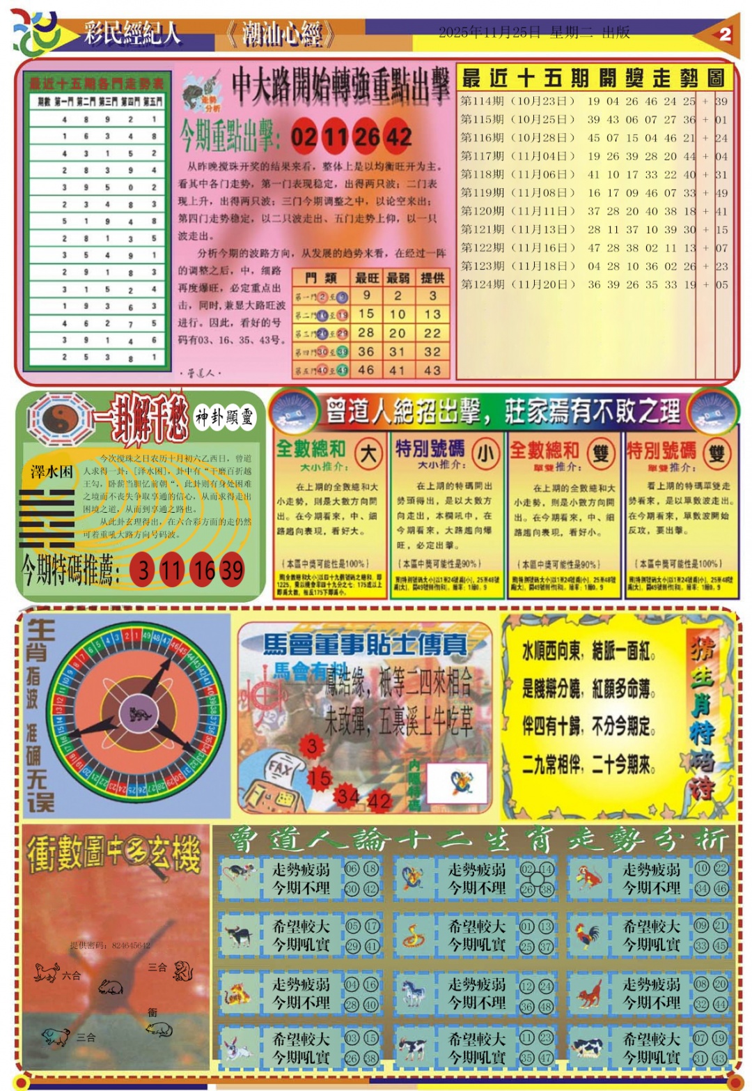 六合彩125期潮汕心经B