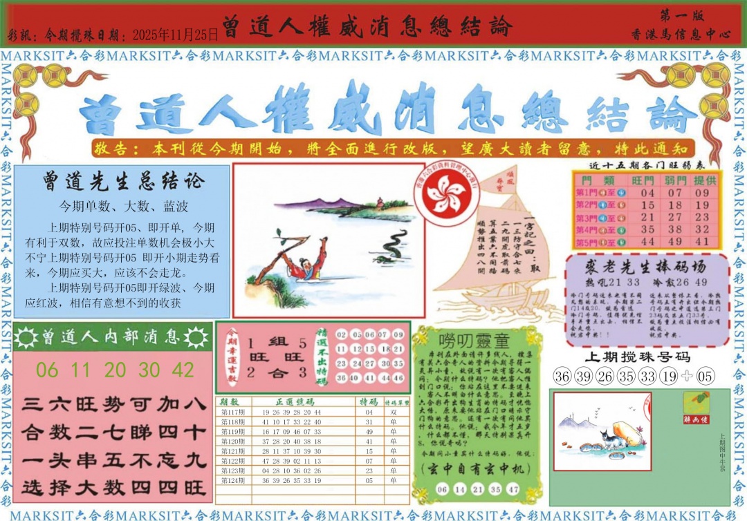 六合彩125期曾道人权威消息A