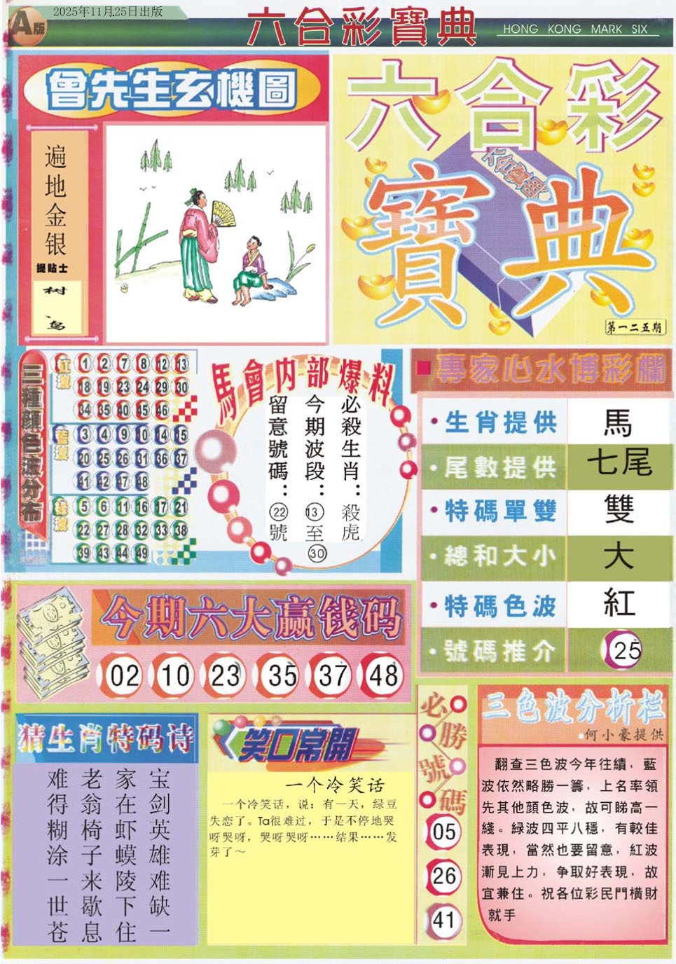 六合彩125期六合宝典A