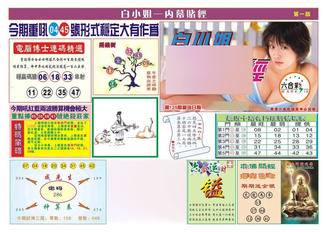 六合彩125期香港内幕赌经(新图)