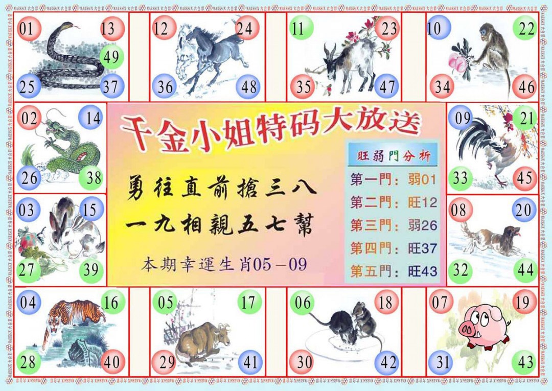 六合彩125期(新版)千金小姐B