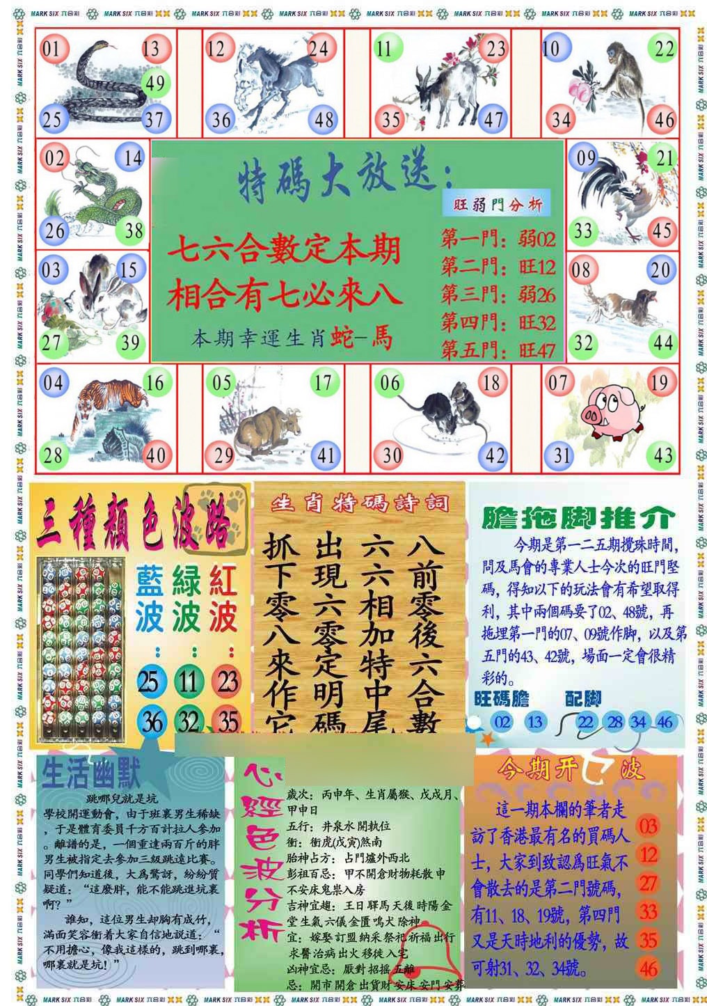 六合彩125期马经心经B(新图推荐)