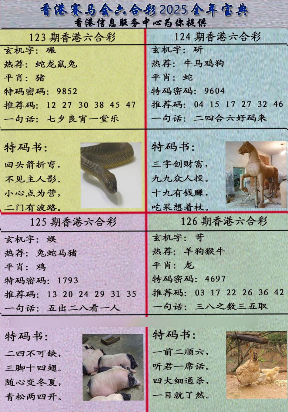 六合彩126期宝典报