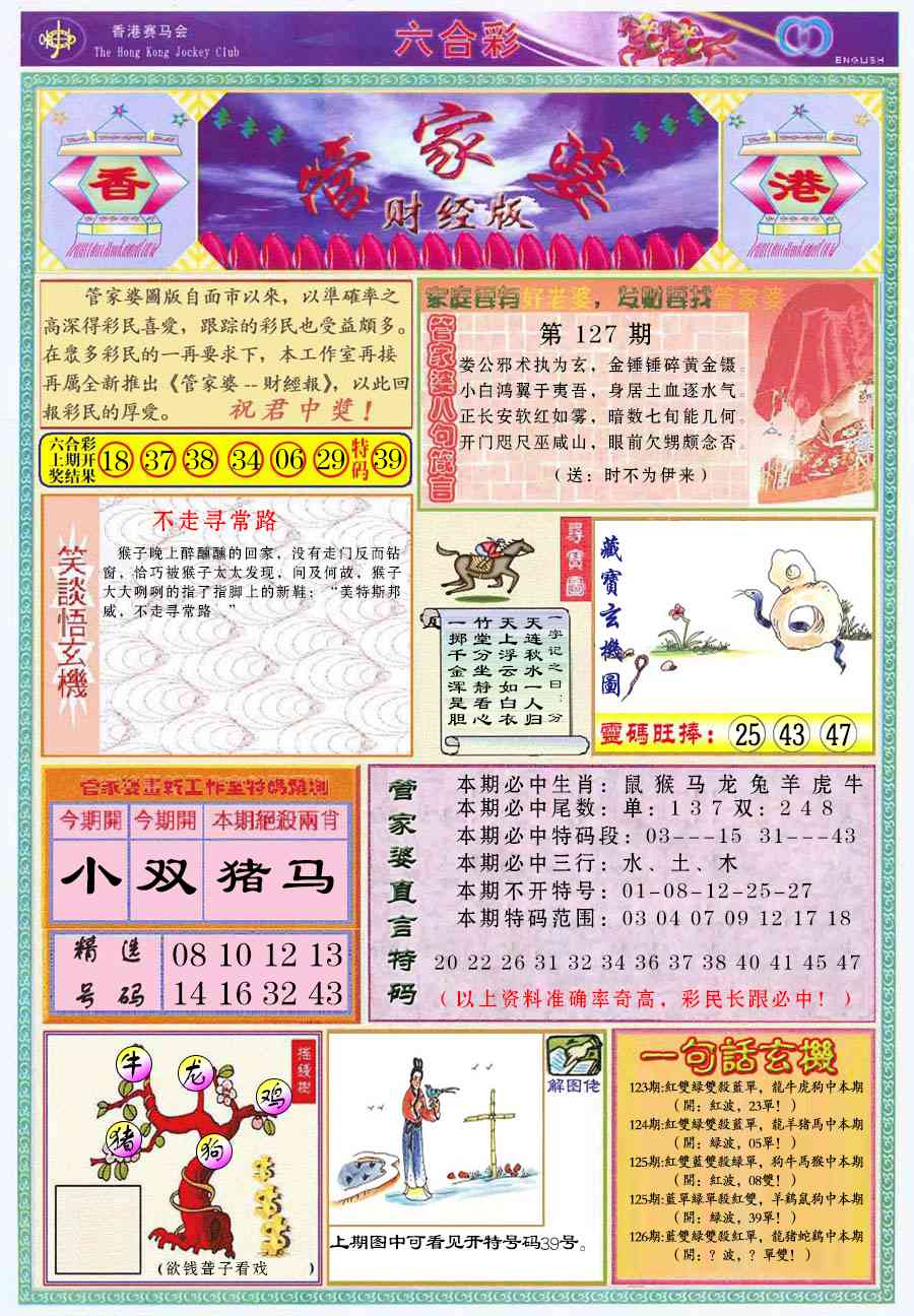 六合彩127期管家婆财经版