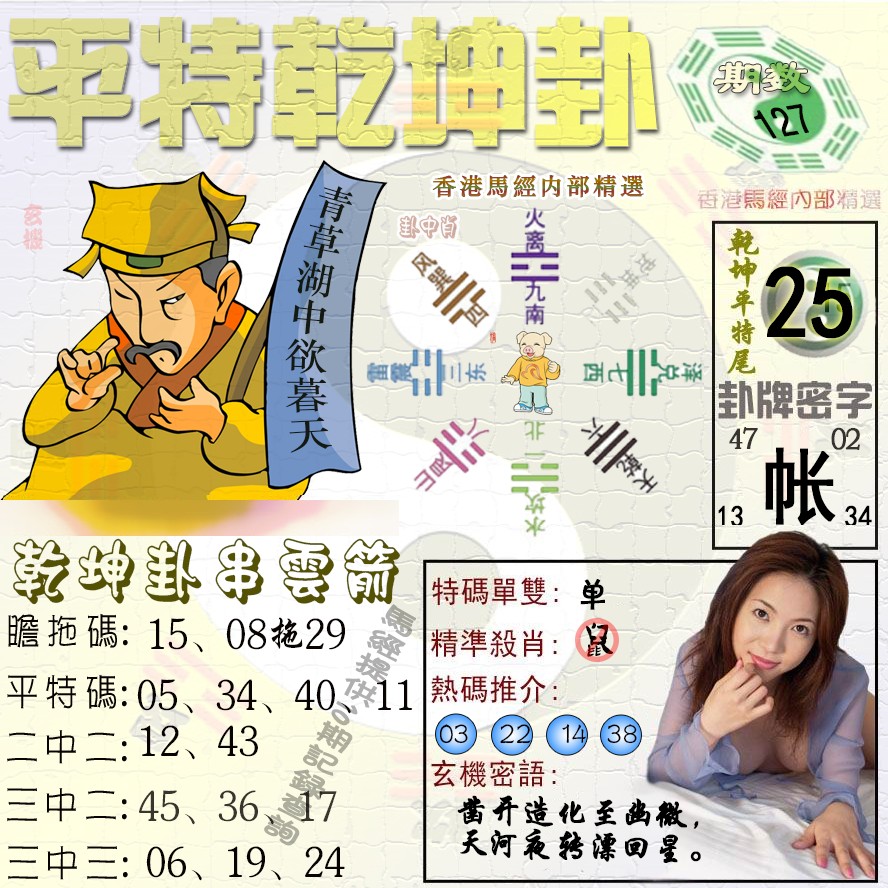 六合彩127期平特乾坤卦（荐）