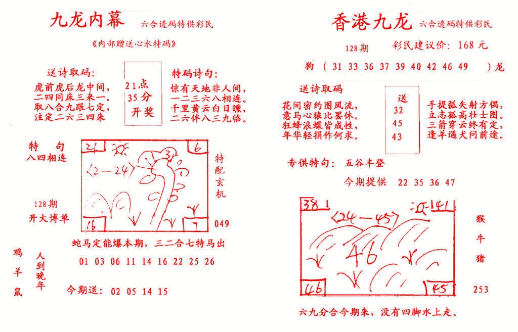 六合彩128期九龙内幕
