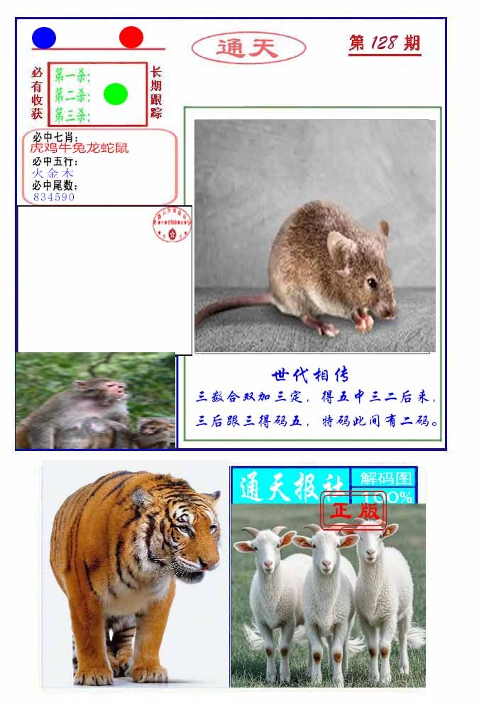 六合彩128期通天杀波图2