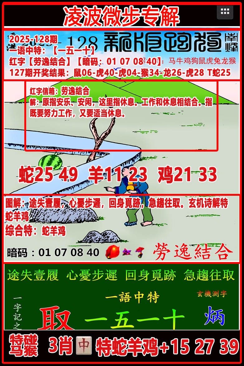 六合彩128期凌波微步专解跑狗