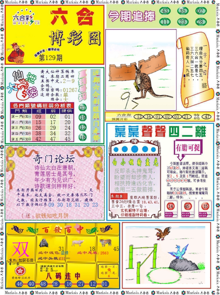 六合彩129期六合博彩图记录