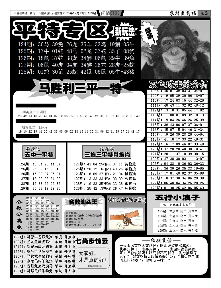 六合彩129期新粤彩(闲情好彩F)