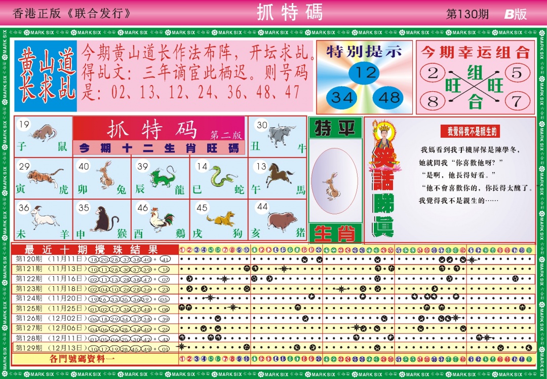 六合彩130期118抓特码B(新图)