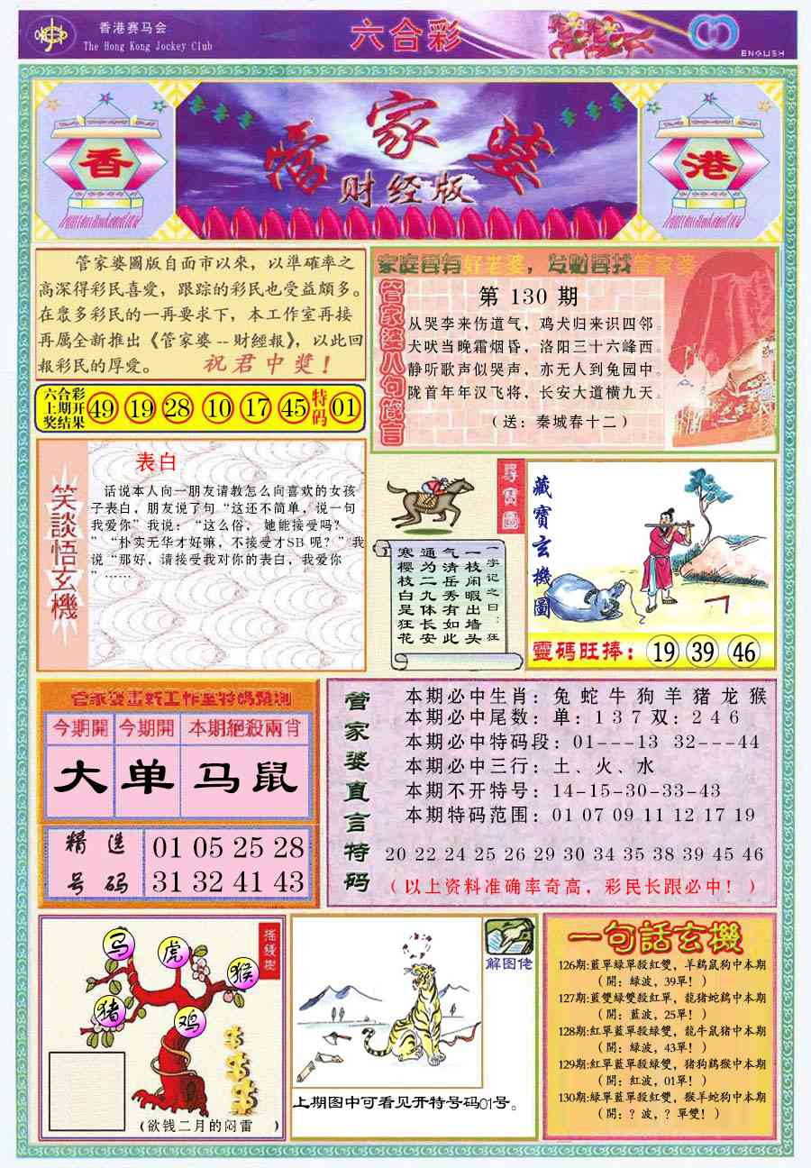 六合彩130期管家婆财经版
