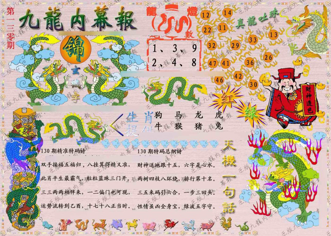 六合彩130期正版九龙内幕报