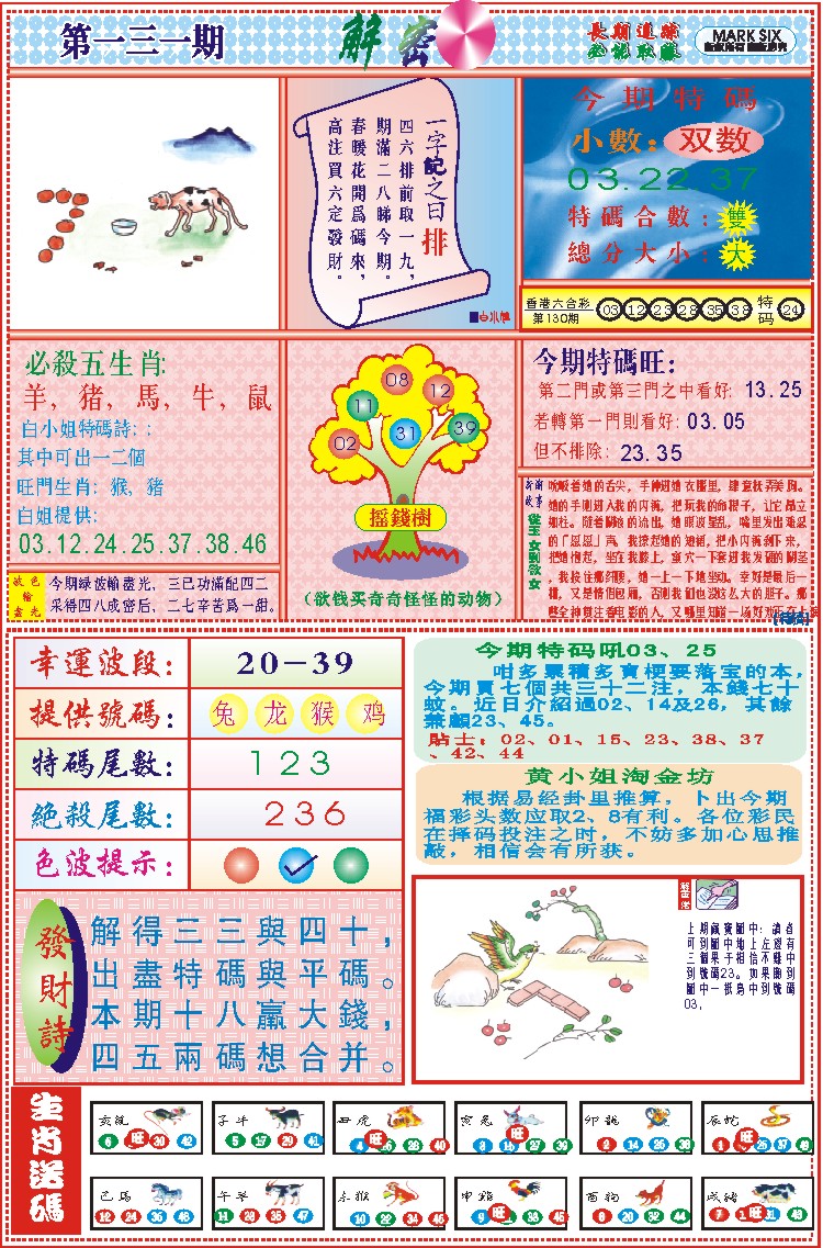 六合彩131期118解密(新图)