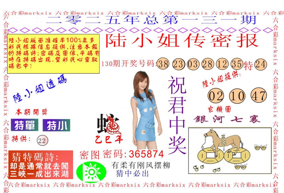 六合彩131期陆小姐传密A
