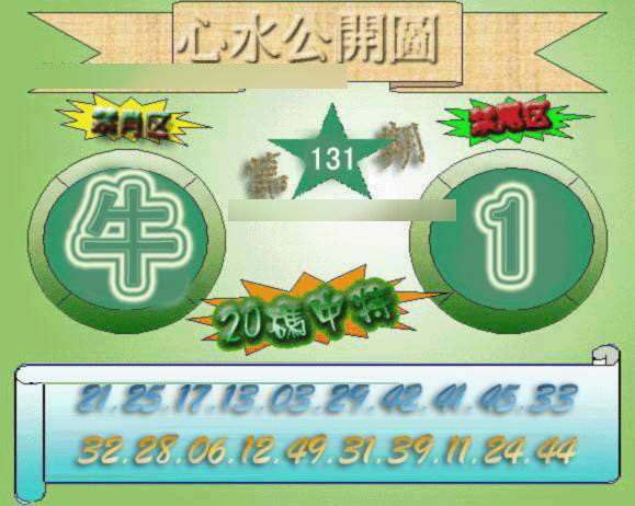 六合彩131期心水公开图