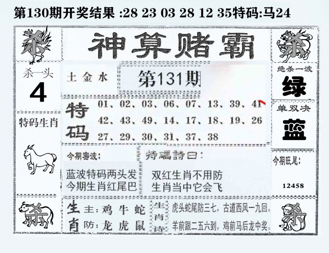 六合彩131期神算赌霸