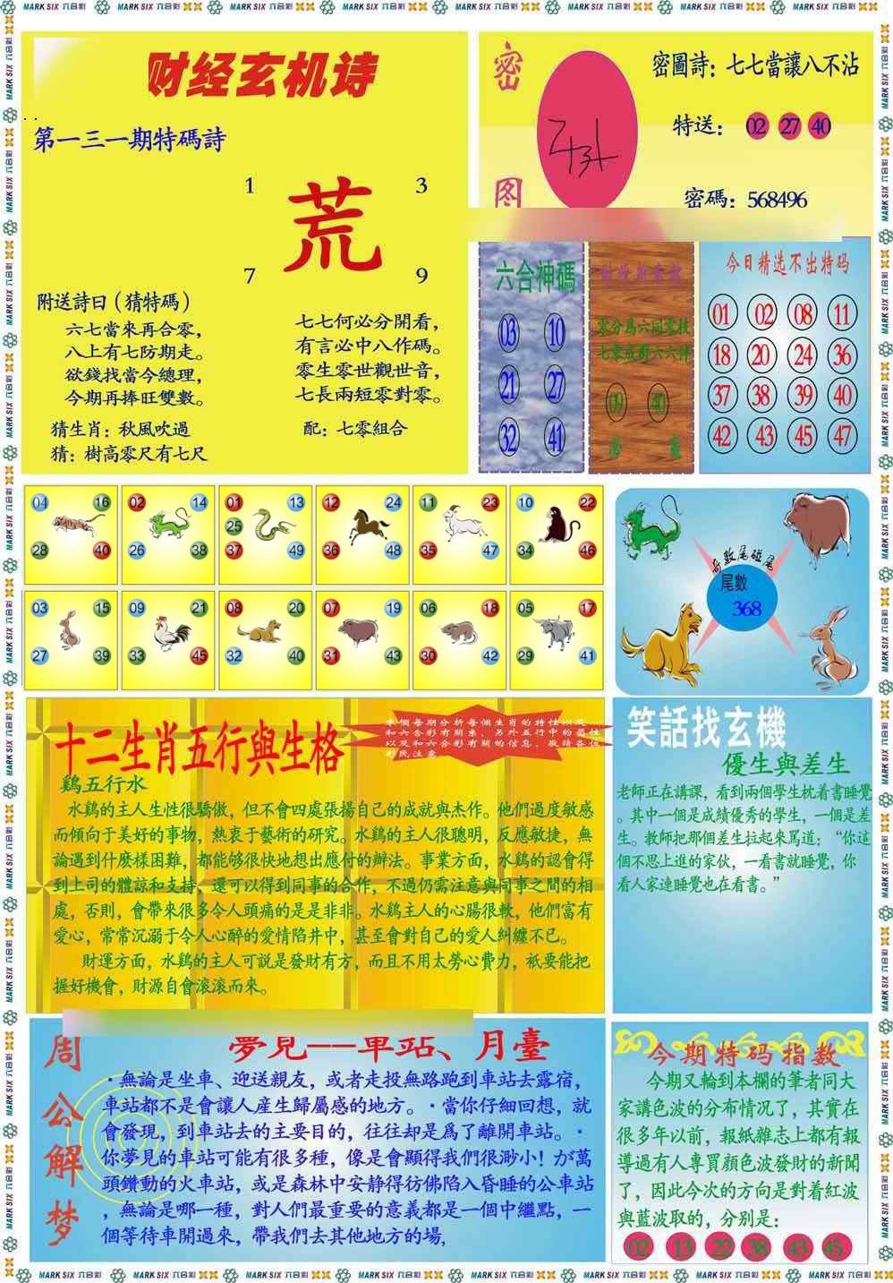 六合彩131期马经财经B(新图推荐)