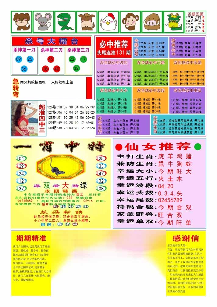 六合彩131期三星好彩3