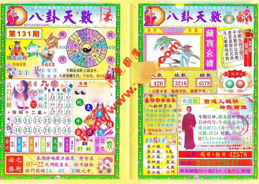 六合彩131期八卦天数