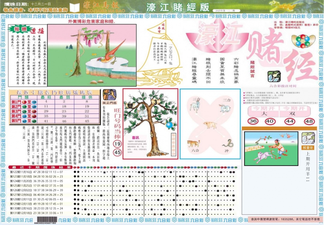 六合彩132期濠江赌经A