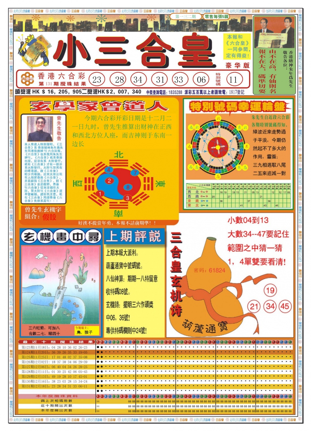 六合彩132期小三合皇A