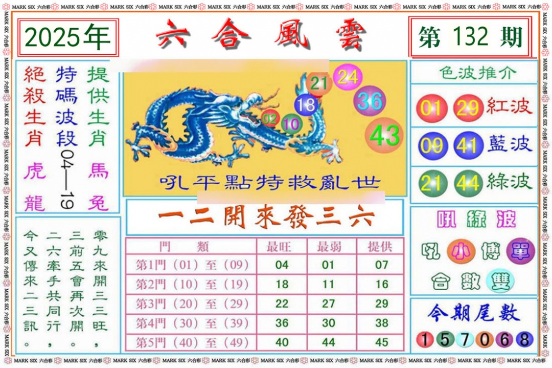 六合彩132期六合风云