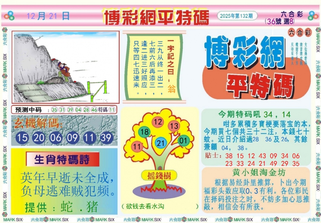 六合彩132期博彩网平特报记录