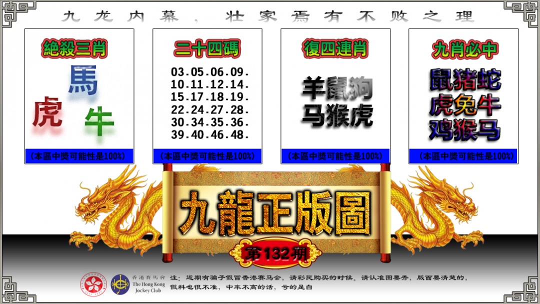 六合彩132期九龙正版图