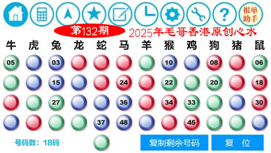六合彩132期毛哥心水