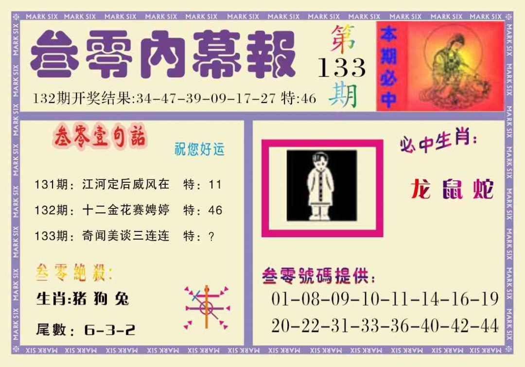 六合彩133期叁零内幕报