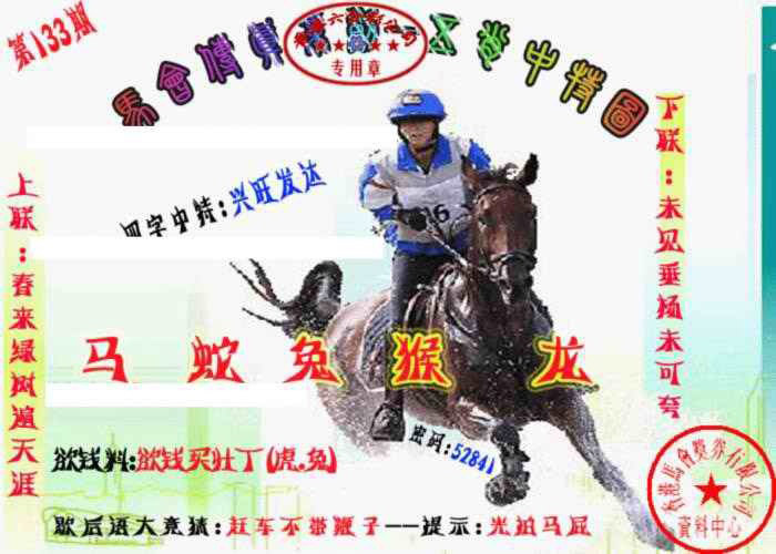 六合彩133期马会传真-五肖料