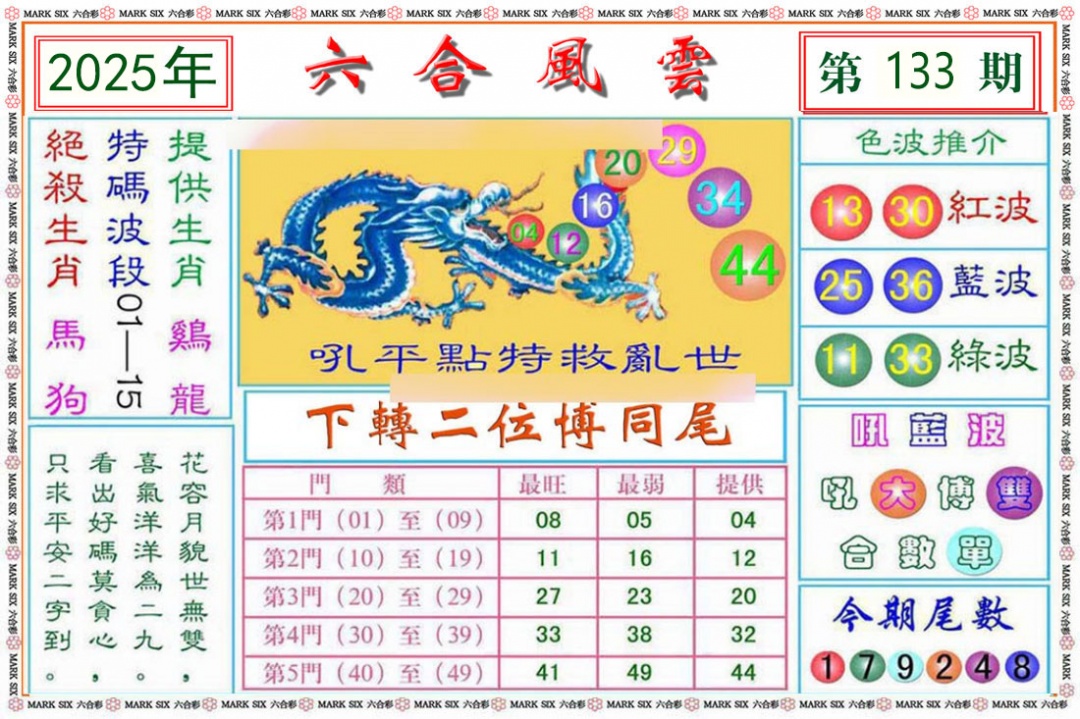 六合彩133期六合风云