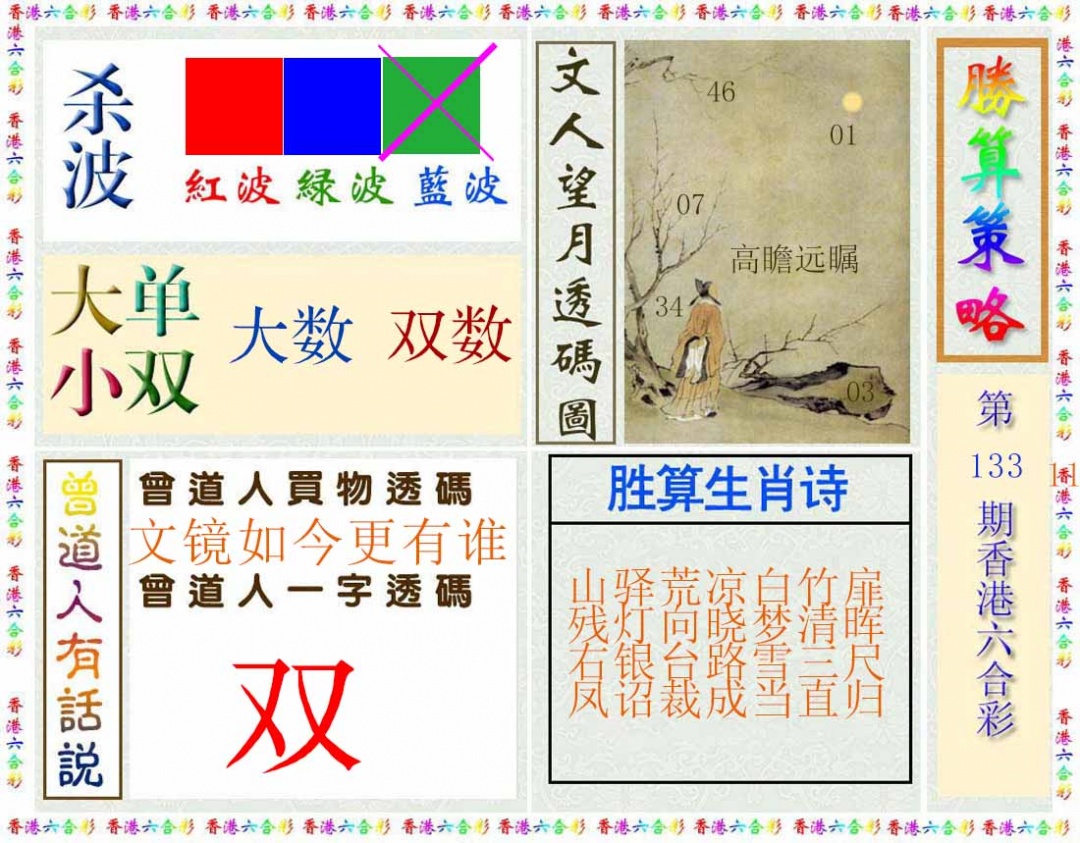 六合彩133期胜算策略(彩)