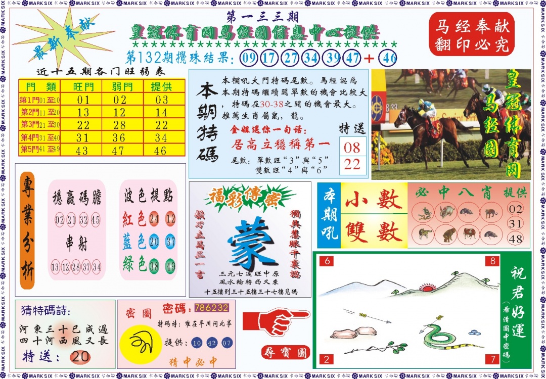 六合彩133期皇冠体育网马经图记录