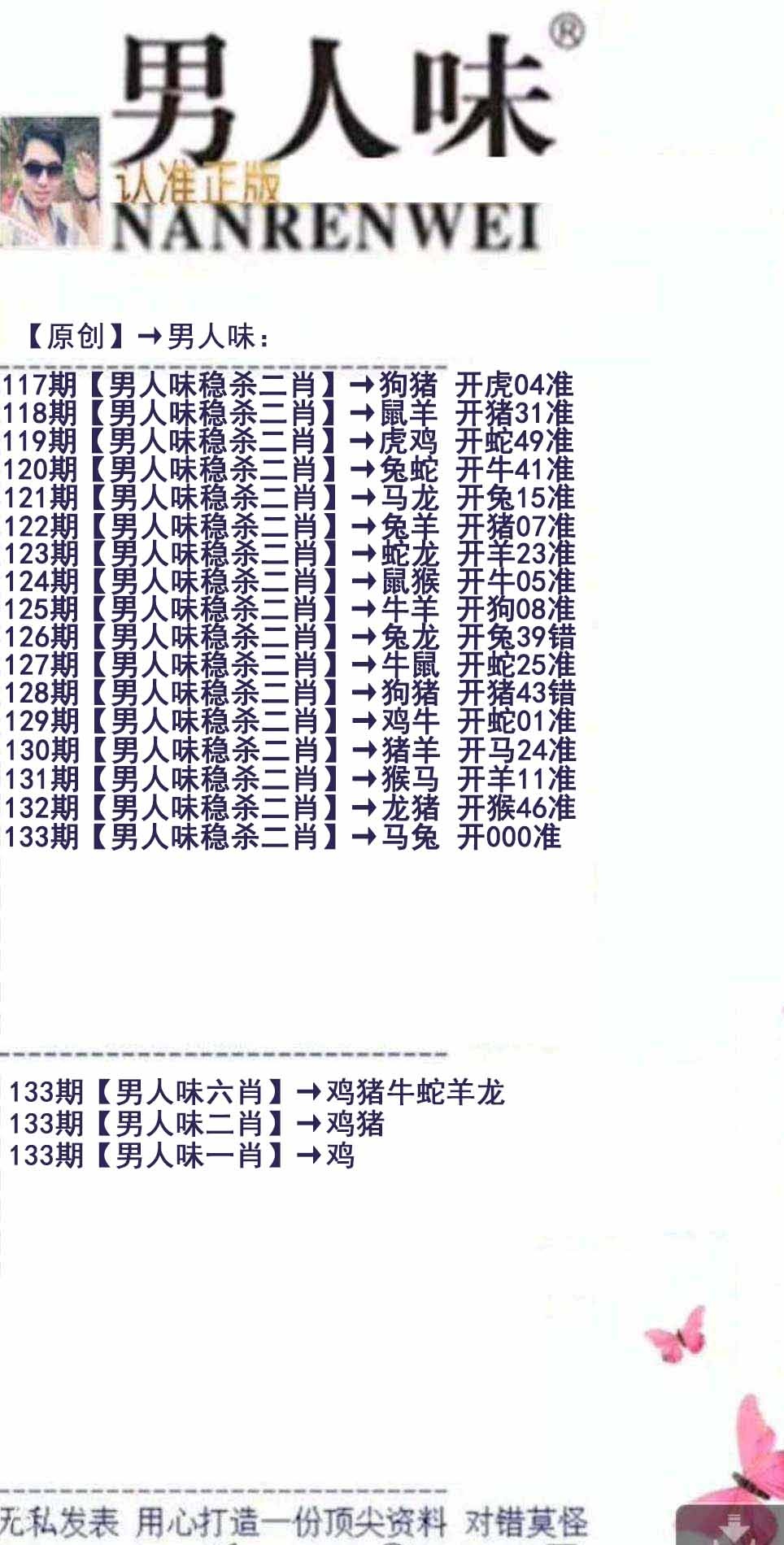六合彩133期男人味