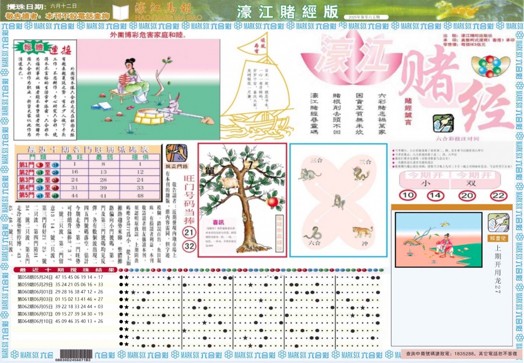 六合彩065期濠江赌经A