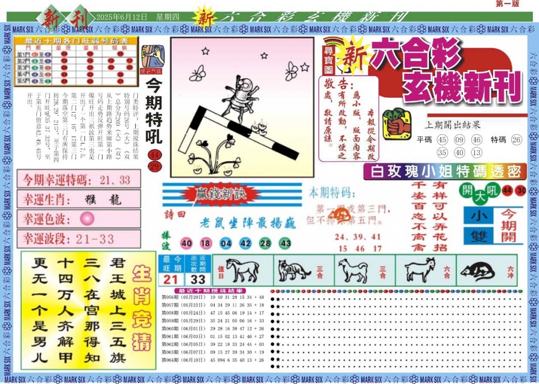 六合彩065期新六合彩特码新刊A