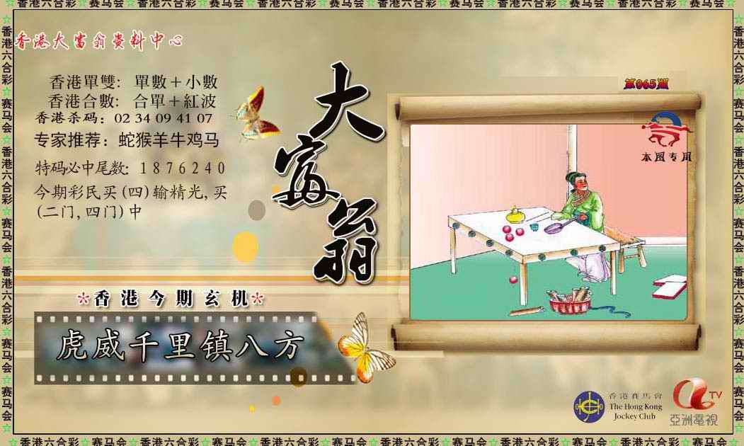 六合彩065期新大富翁